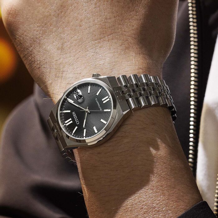 Citizen Tsuyosa 60 Automatico NK0020-55E quadrante nero cassa 40 mm acciaio vetro zaffiro