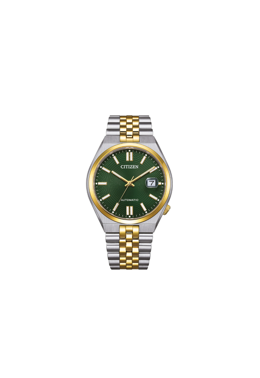 Citizen Tsuyosa Automatico NK0024-54X quadrante verde cassa 40 mm acciaio bicolore vetro zaffiro