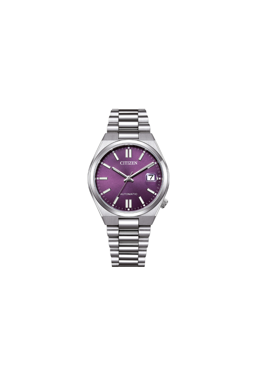 Citizen Tsuyosa NJ0200-50W orologio automatico unisex 37 mm acciaio quadrante viola vetro zaffiro fondello trasparente