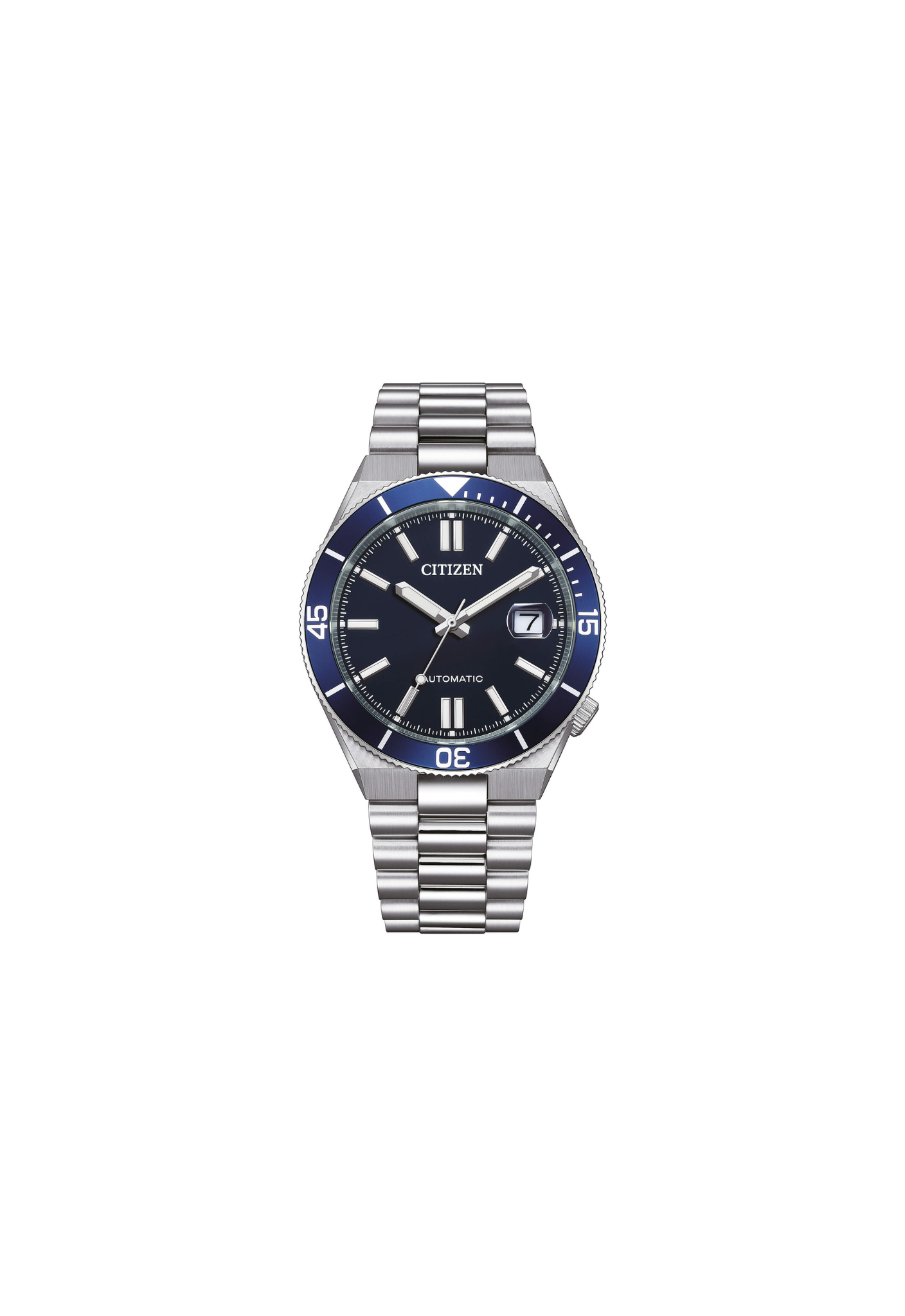 Citizen Tsuyosa Shore NJ0230-59L orologio automatico uomo quadrante blu cassa acciaio 40 mm vetro zaffiro fondello trasparente