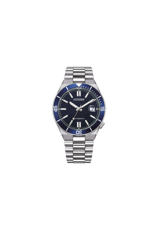 Citizen Tsuyosa Shore NJ0230-59L orologio automatico uomo quadrante blu cassa acciaio 40 mm vetro zaffiro fondello trasparente