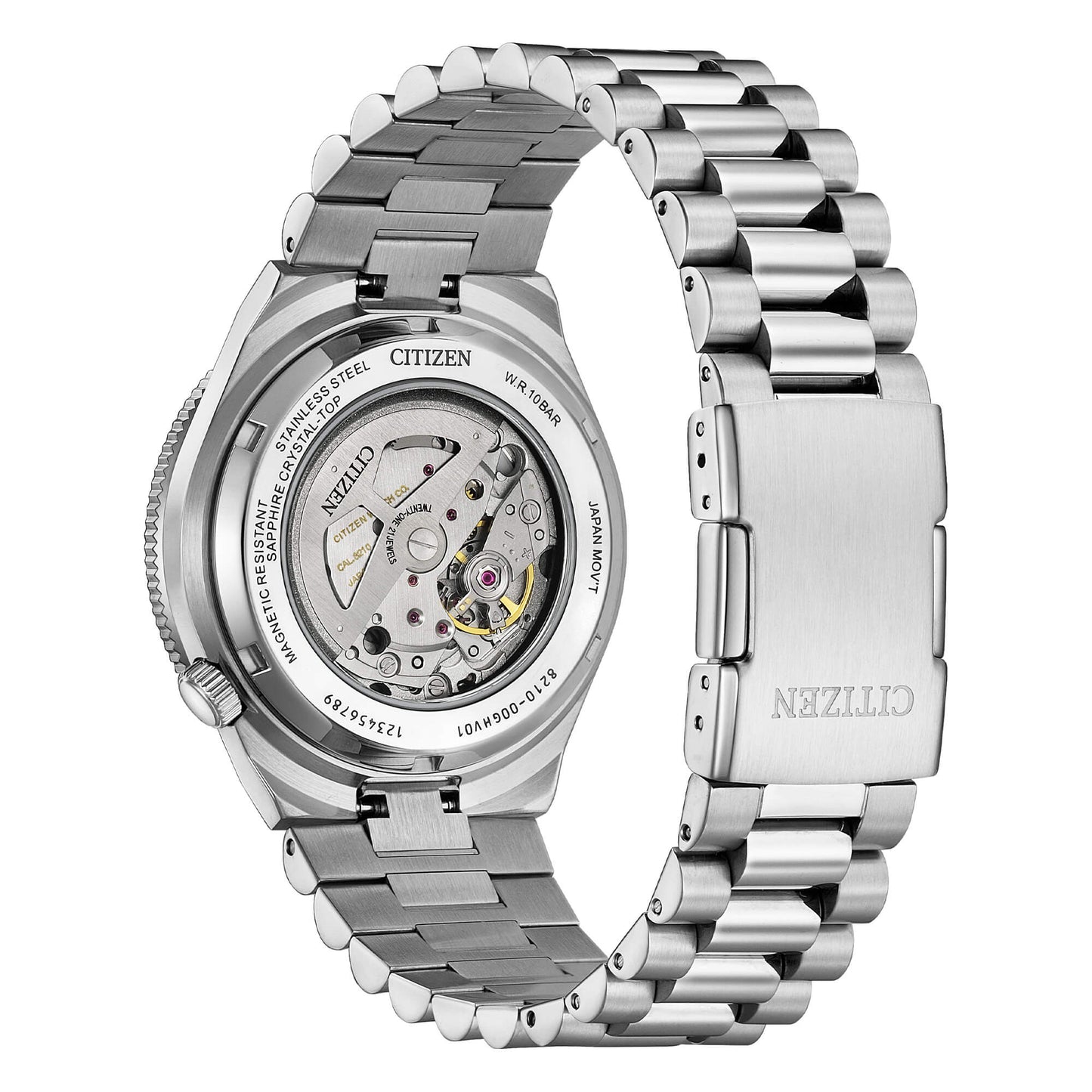 Citizen Tsuyosa Shore NJ0230-59L orologio automatico uomo quadrante blu cassa acciaio 40 mm vetro zaffiro fondello trasparente