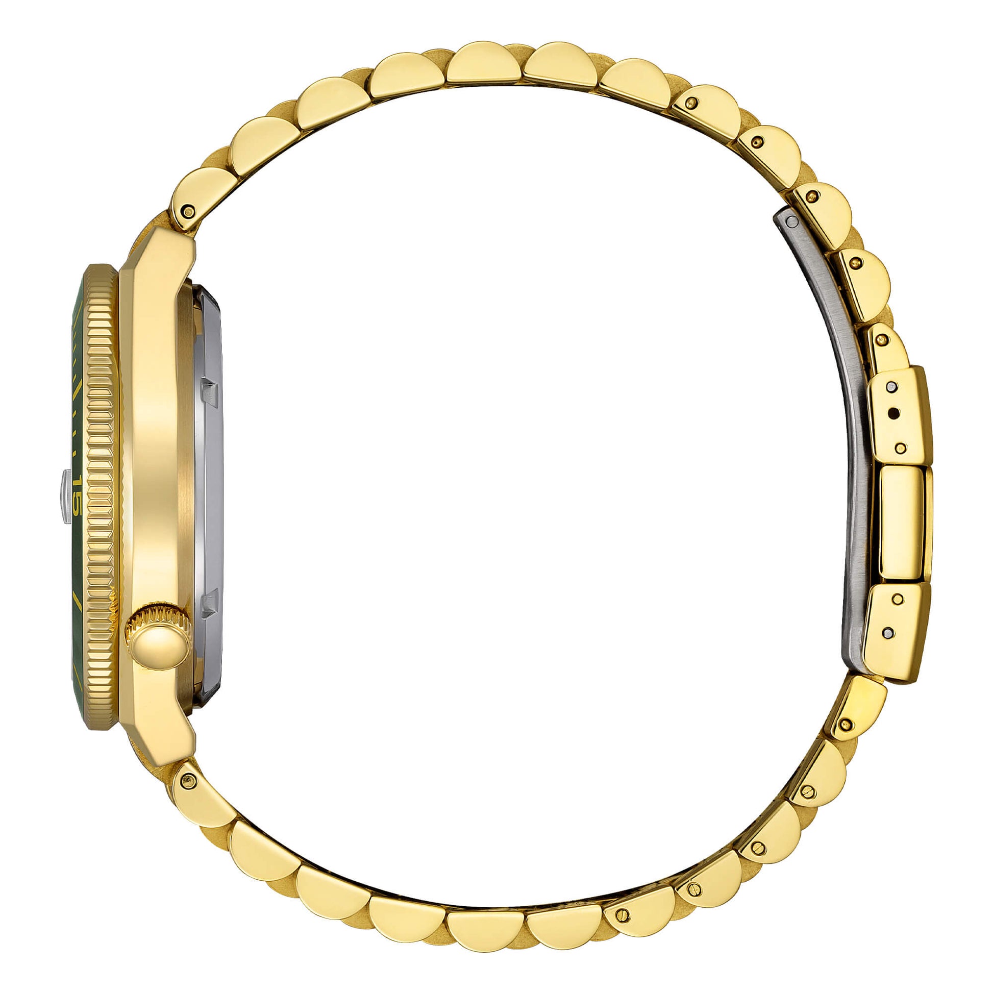 Citizen Tsuyosa Shore NJ0232-53X orologio automatico uomo verde oro acciaio 40 mm vetro zaffiro ghiera girevole