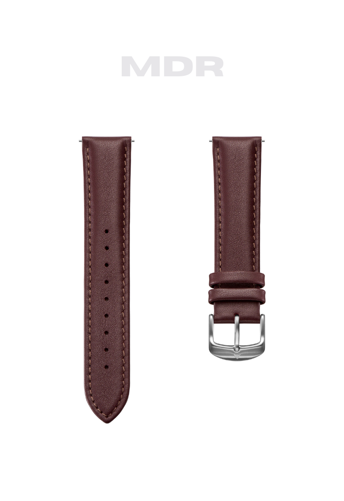 Smooth dark brown leather strap – quick release
