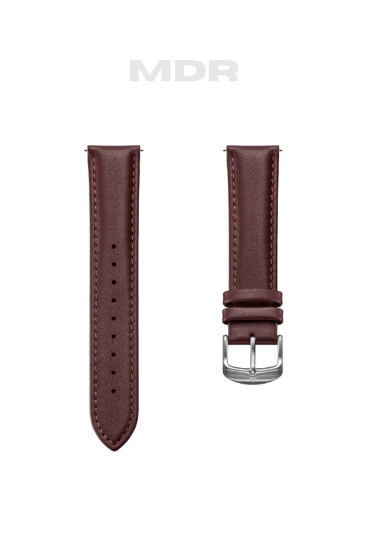 Smooth dark brown leather strap – quick release
