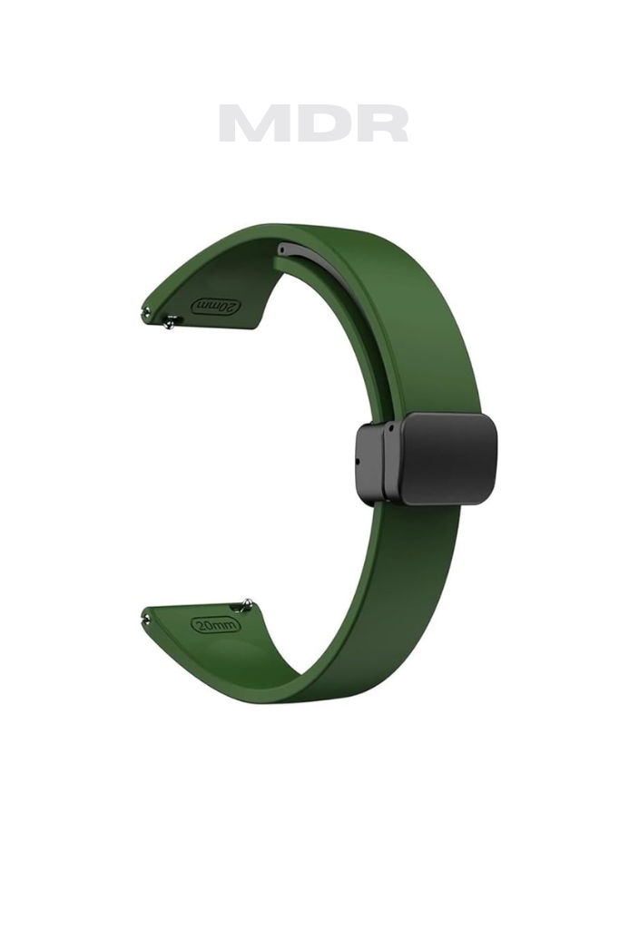 Cinturino in silicone verde – Comfort moderno con chiusura magnetica