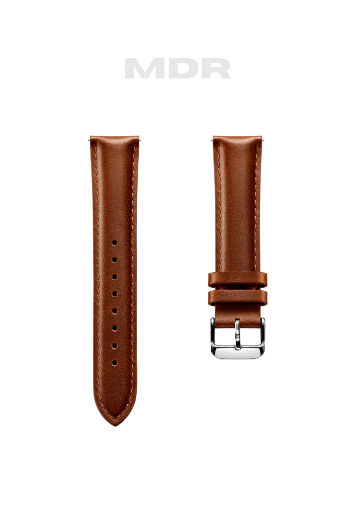 Smooth light brown leather strap – quick release 