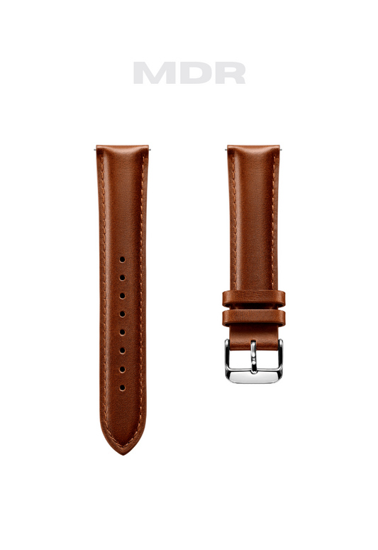 Smooth light brown leather strap – quick release 