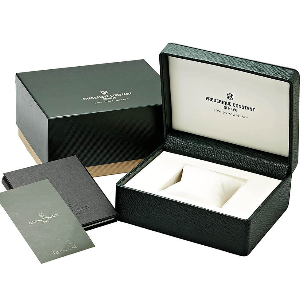 Frederique Constant FC-310MC4S36 automatico Swiss Made cassa rettangolare 30.4×33.3 mm quadrante silver open-heart