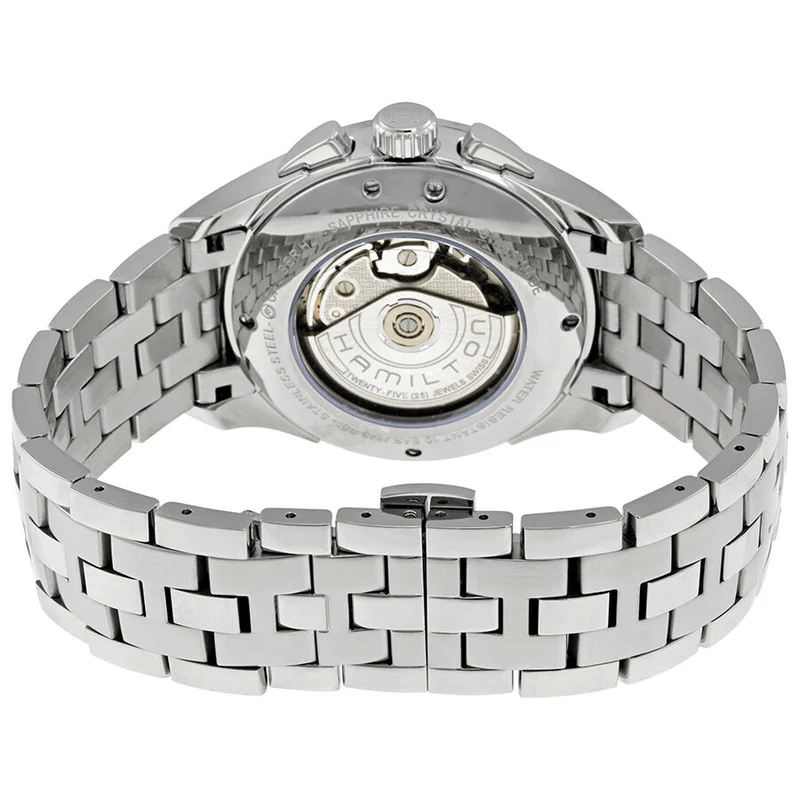 Hamilton Jazzmaster Automatic Chronograph H32576141 Swiss Made quadrante blu cronografo automatico acciaio inox 41 mm vetro zaffiro calibro H-21