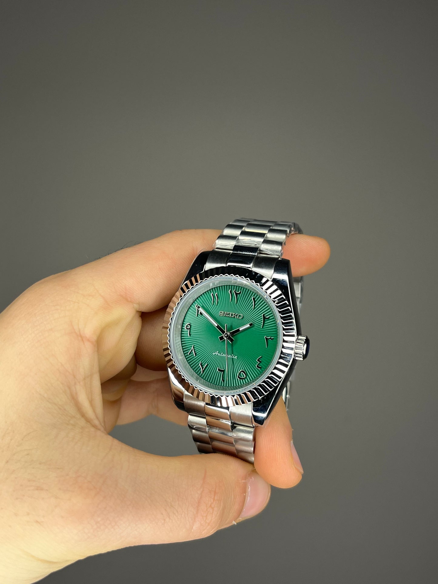 Green arabic mod watch