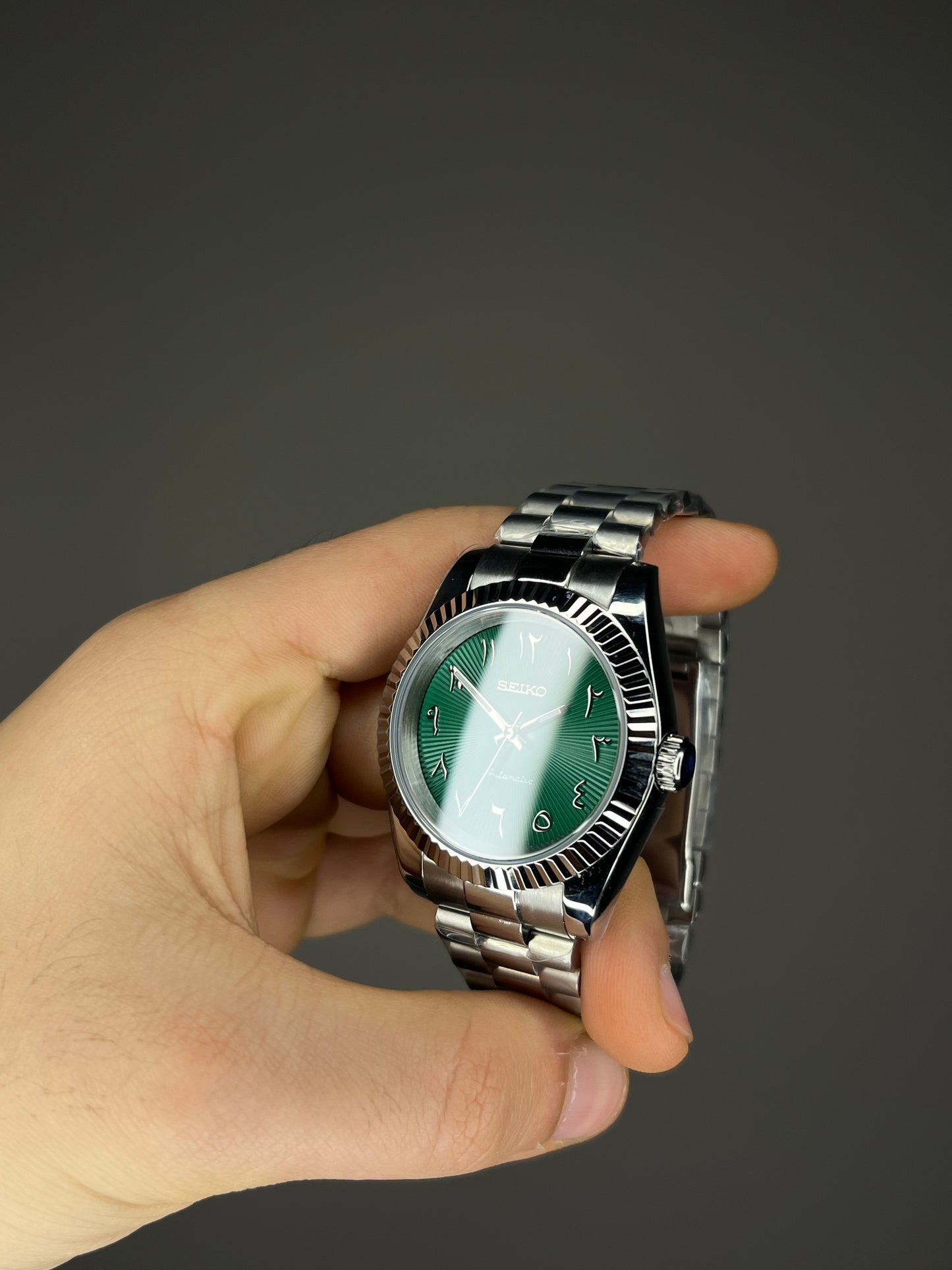 Green arabic mod watch