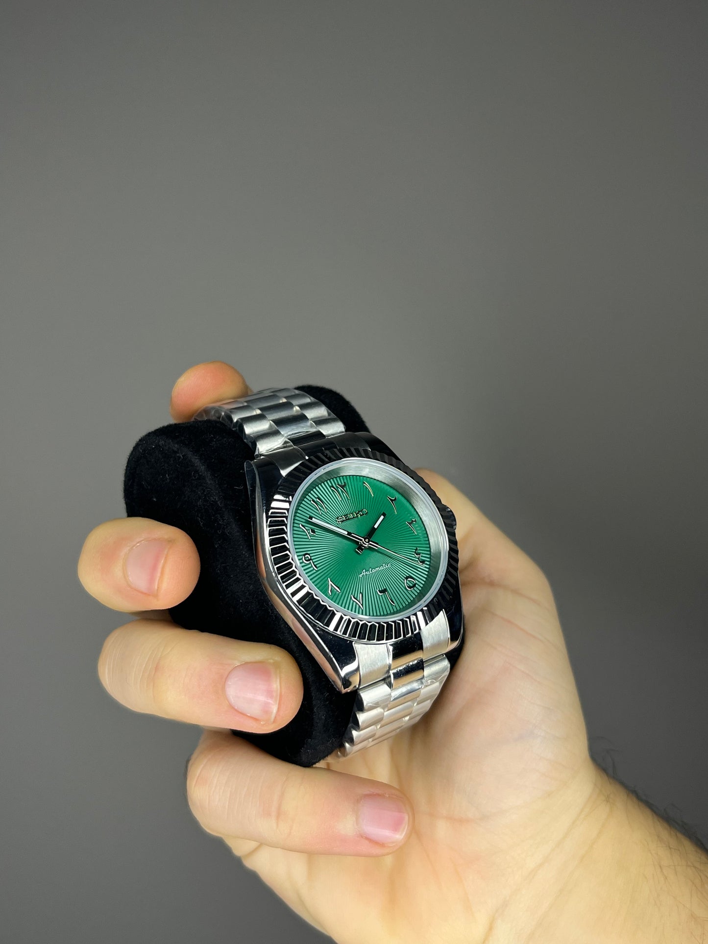 Green arabic mod watch