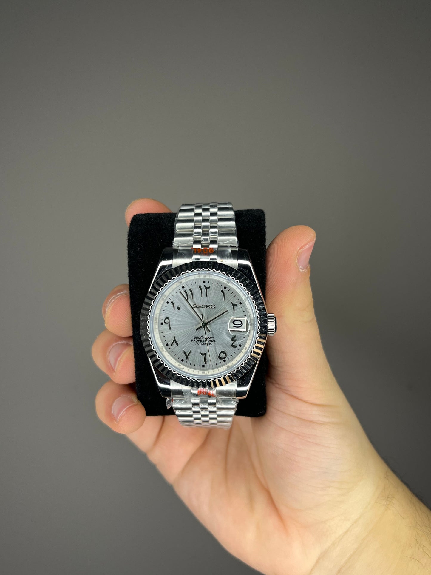 Custom arabic mod grey watch