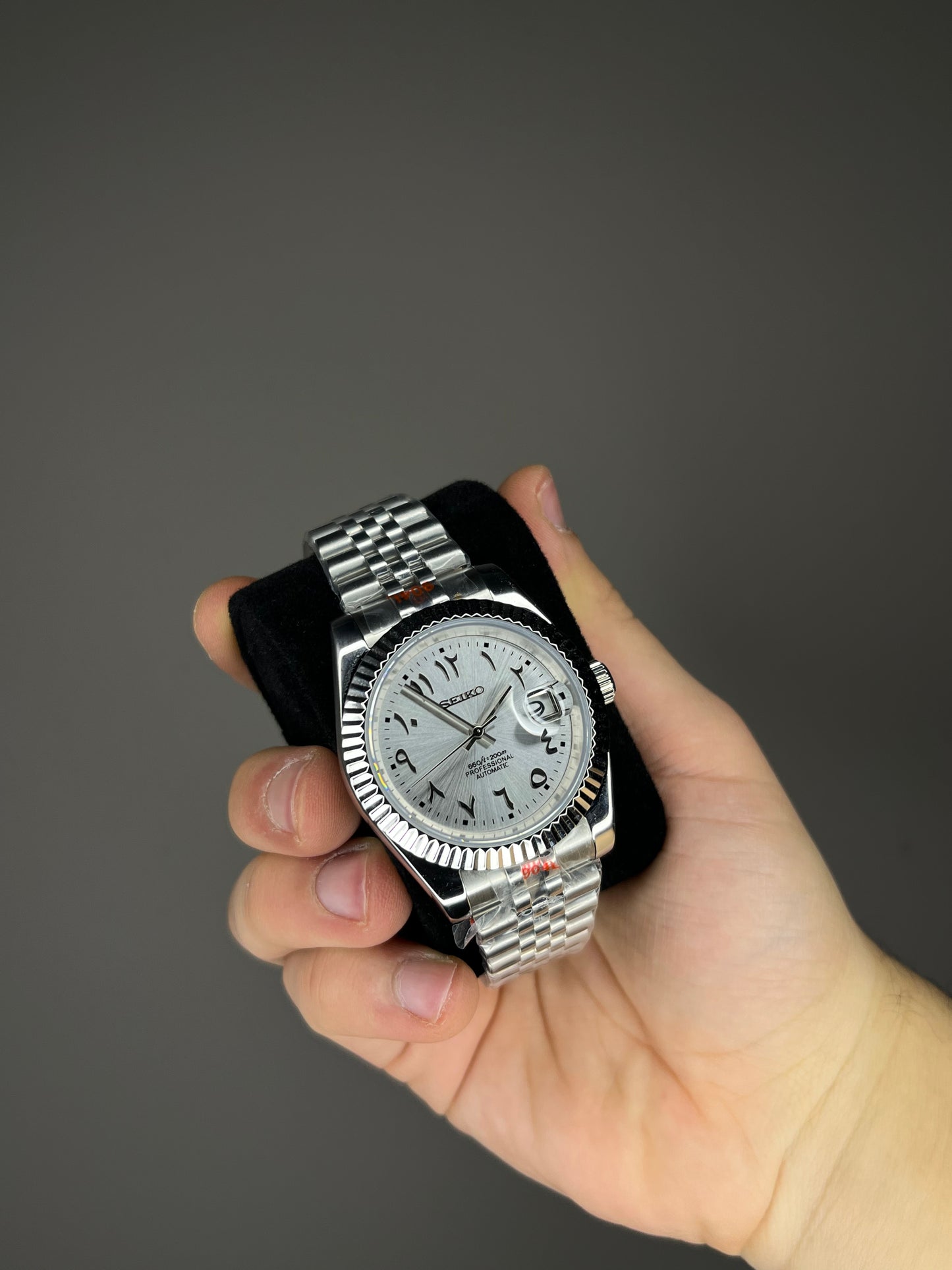 Custom arabic mod grey watch