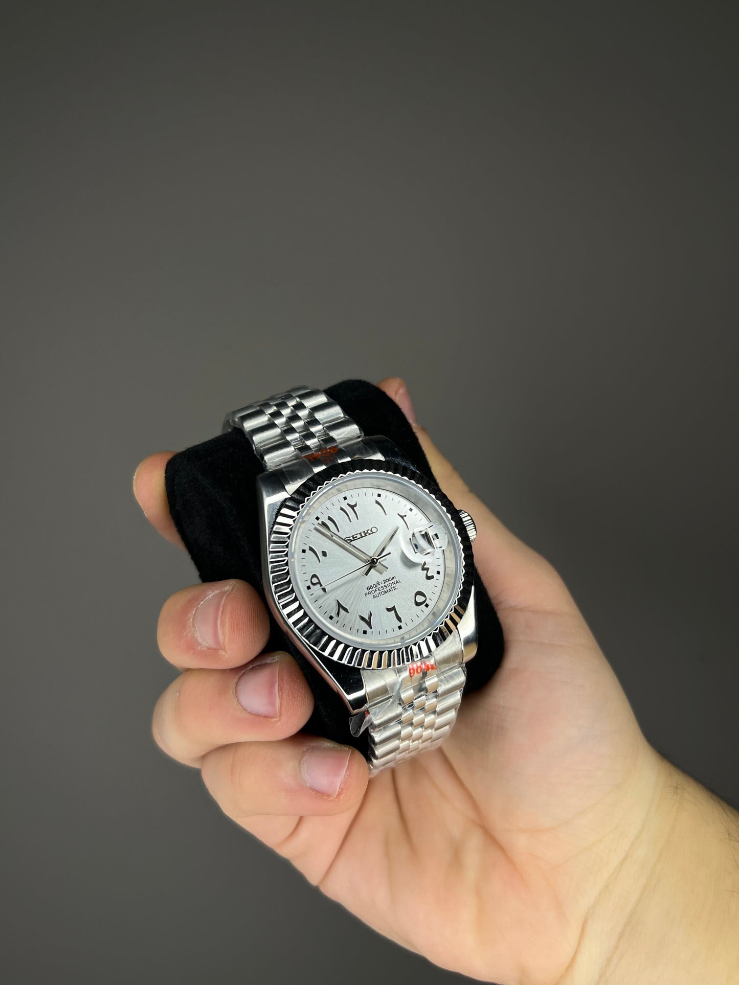 Custom arabic mod grey watch