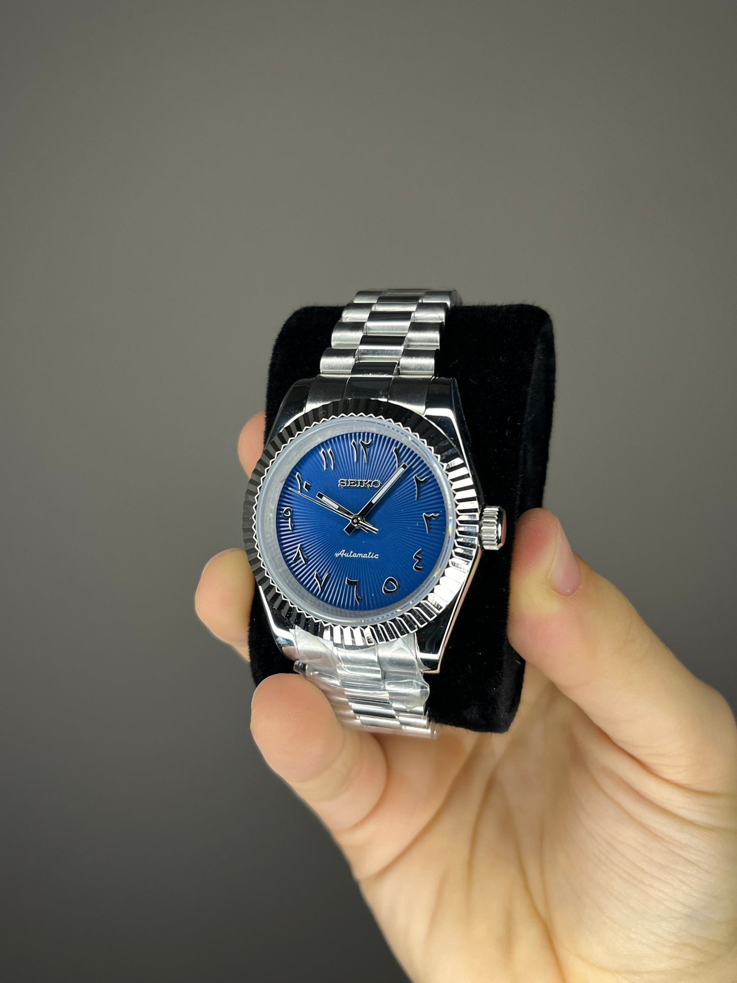 Orologio arabic mod blu