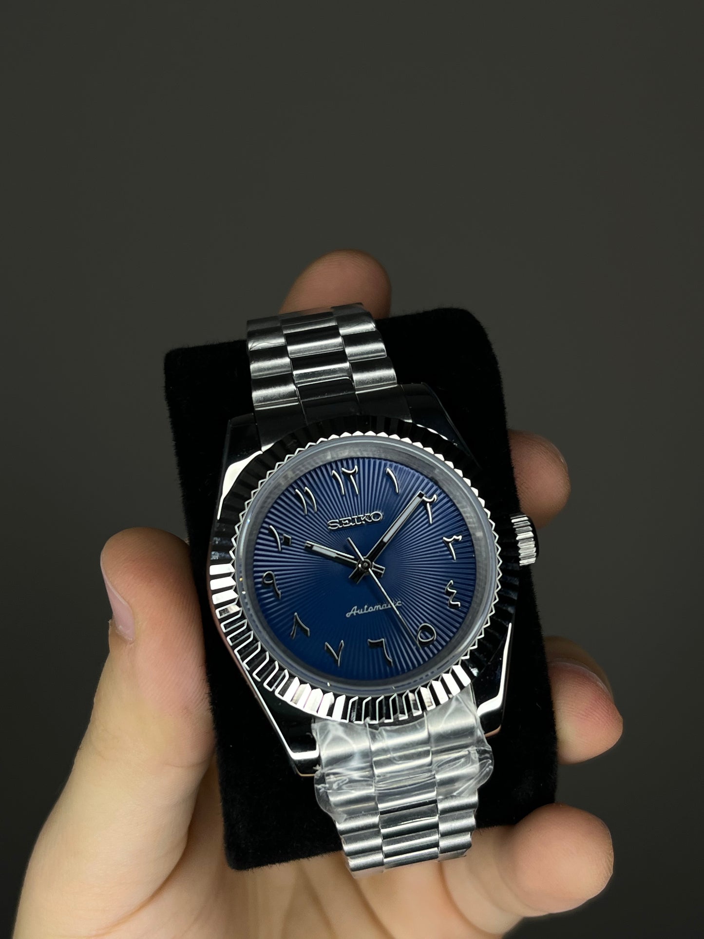 Orologio arabic mod blu