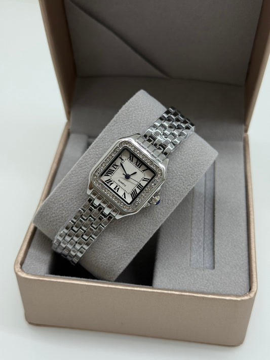 Orologio Donna Acciaio 25mm tank – Eleganza quadrata con dettagli brillanti