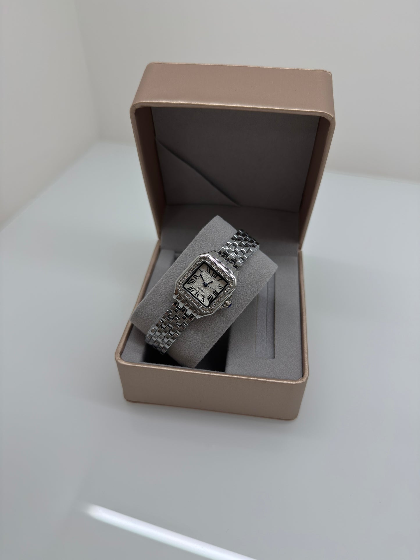 Orologio Donna Acciaio 25mm tank – Eleganza quadrata con dettagli brillanti