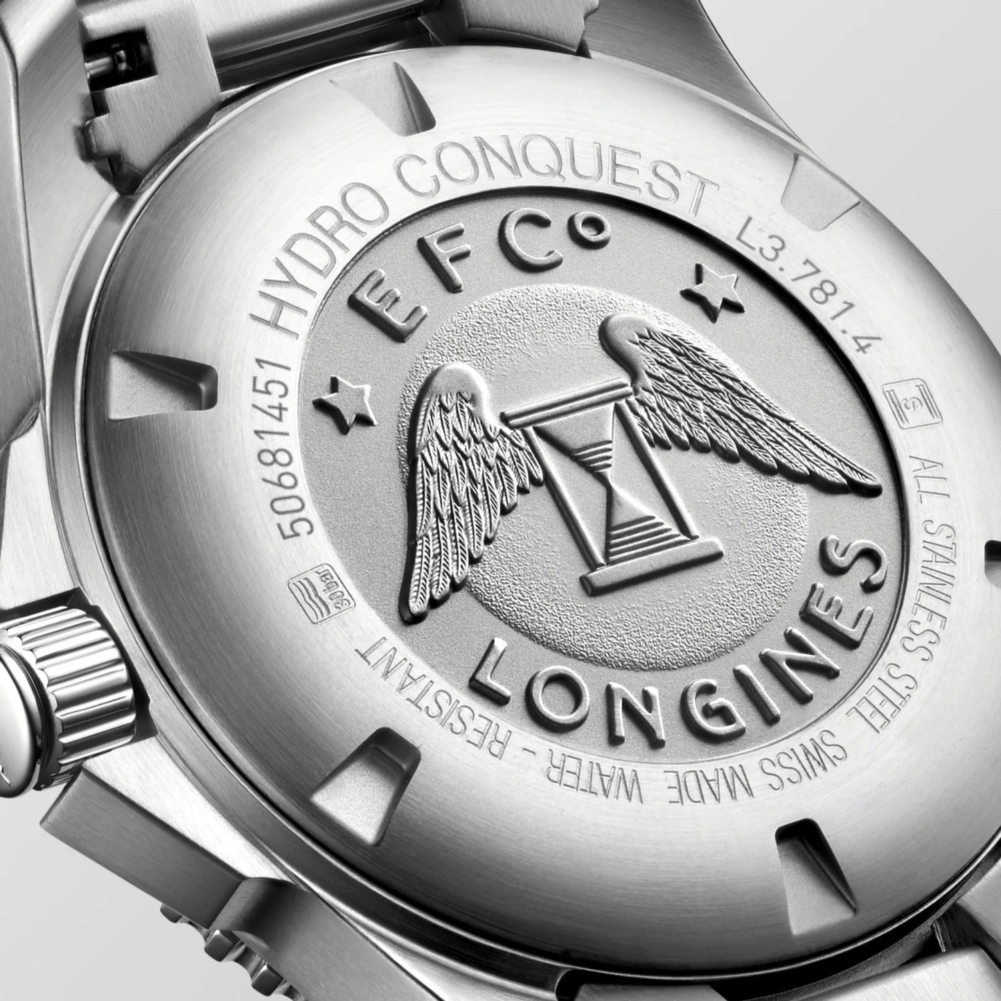Longines HydroConquest L3.781.4.56.6 orologio automatico Swiss Made acciaio nero lunetta ceramica