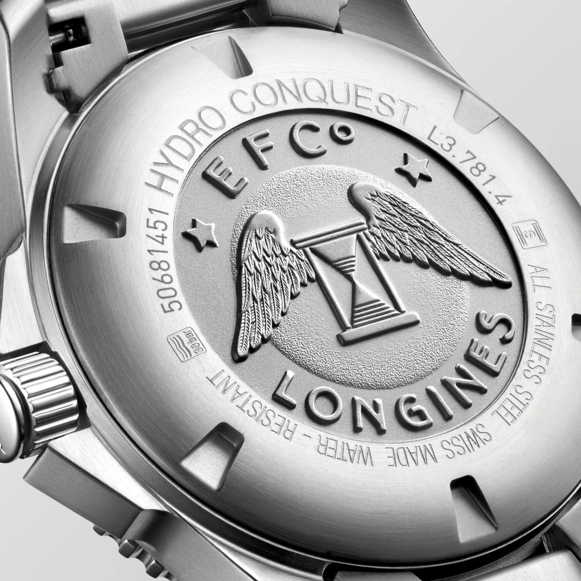 Longines HydroConquest L3.781.4.56.6 orologio automatico Swiss Made acciaio nero lunetta ceramica