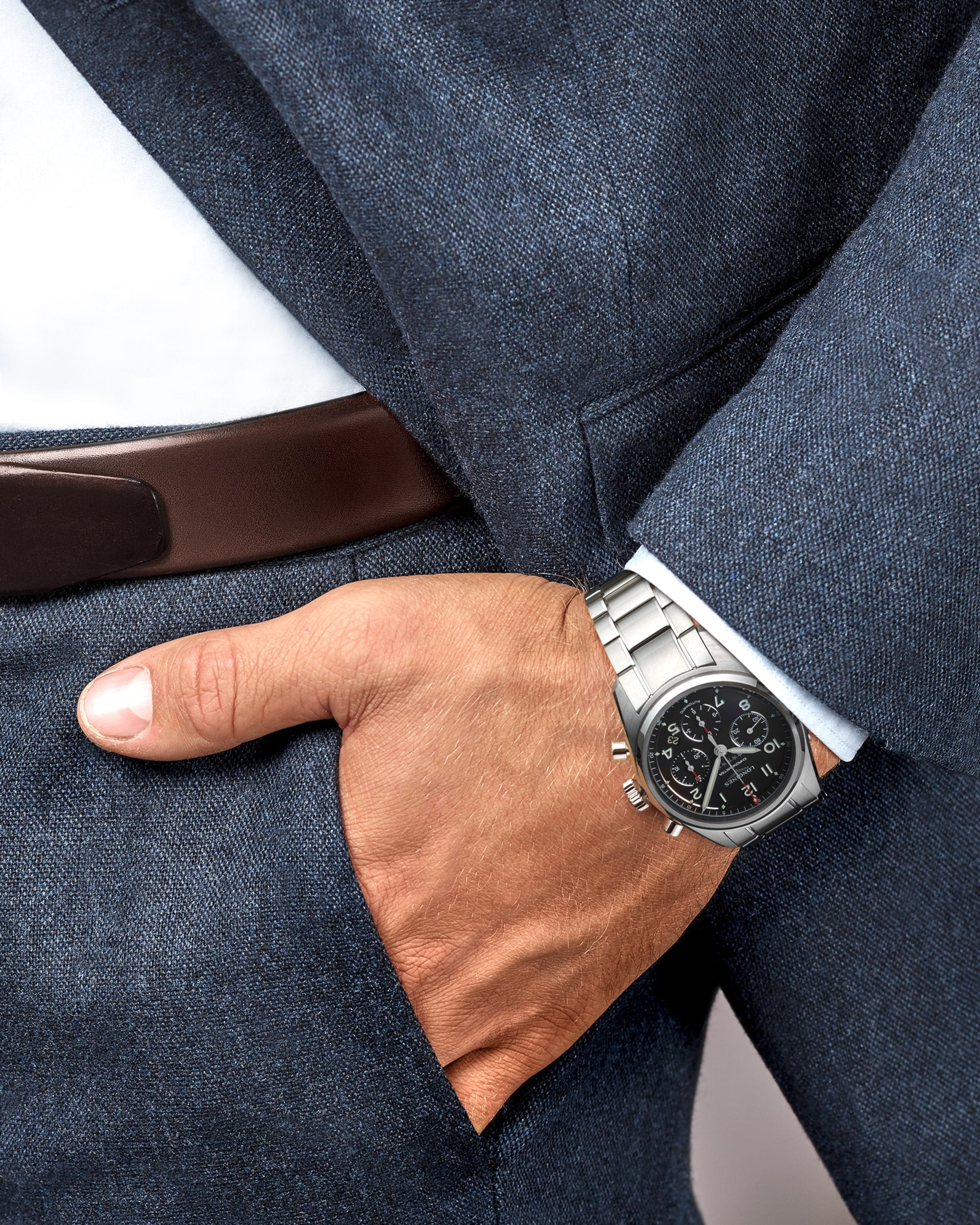 Longines Spirit Chronograph L3.820.4.53.6 – Orologio automatico Swiss Made con cronografo, cassa 42mm in acciaio e quadrante nero