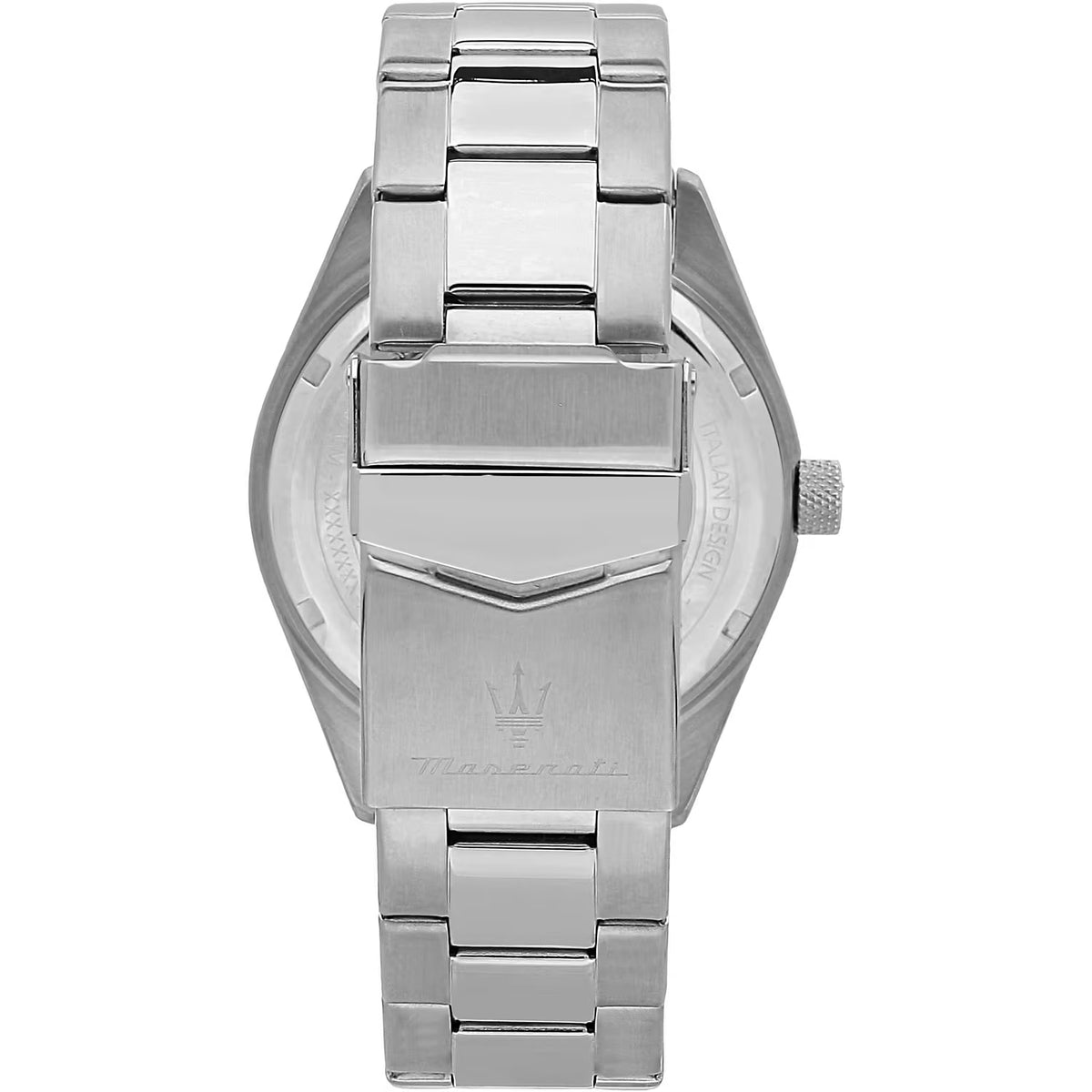 Maserati Competizione R8853100029 orologio uomo 43 mm con quadrante blu, cassa in acciaio satinato e bracciale argentato.