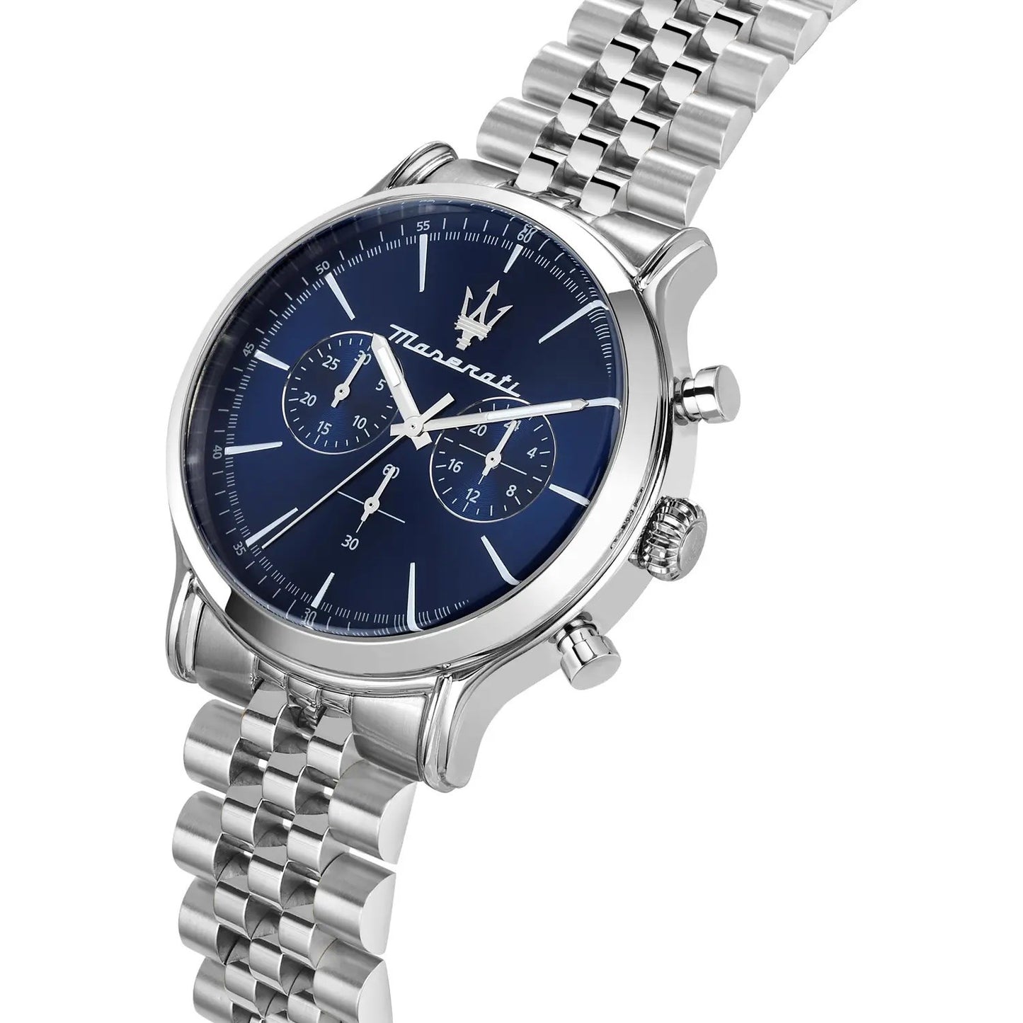 Orologio Maserati Epoca Cronografo Uomo Quarzo Silver 42mm acciaio con bracciale in metallo codice R8873618024