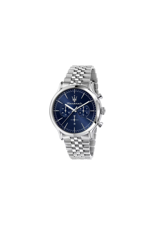 Orologio Maserati Epoca Cronografo Uomo Quarzo Silver 42mm acciaio con bracciale in metallo codice R8873618024