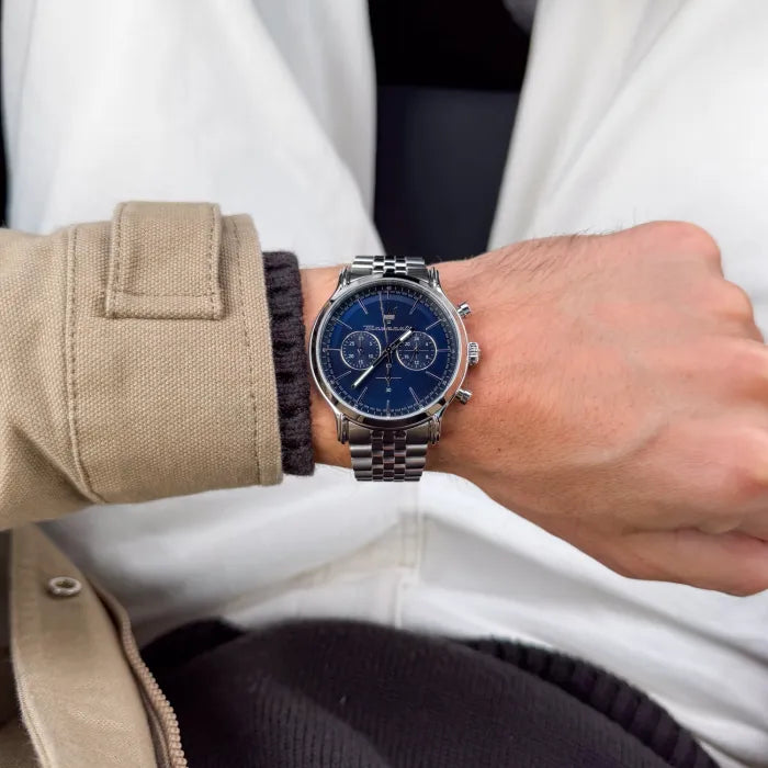 Orologio Maserati Epoca Cronografo Uomo Quarzo Silver 42mm acciaio con bracciale in metallo codice R8873618024