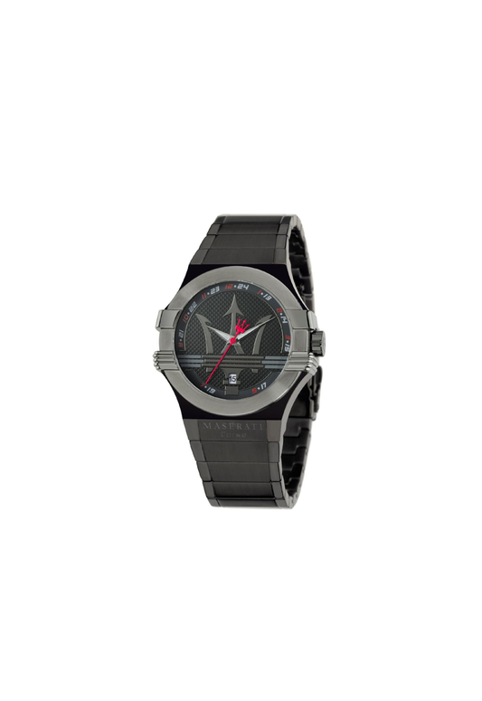 Maserati Potenza R8853108003 orologio uomo quarzo cassa acciaio nero 42 mm bracciale acciaio nero datario
