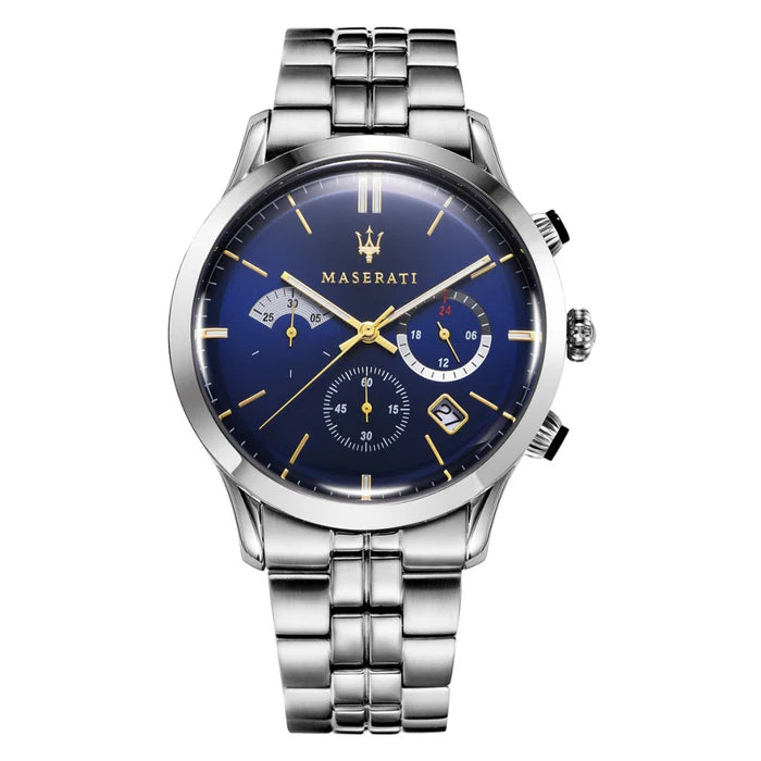 Maserati Ricordo R8873633001 orologio uomo cronografo quarzo quadrante blu 42 mm acciaio inox