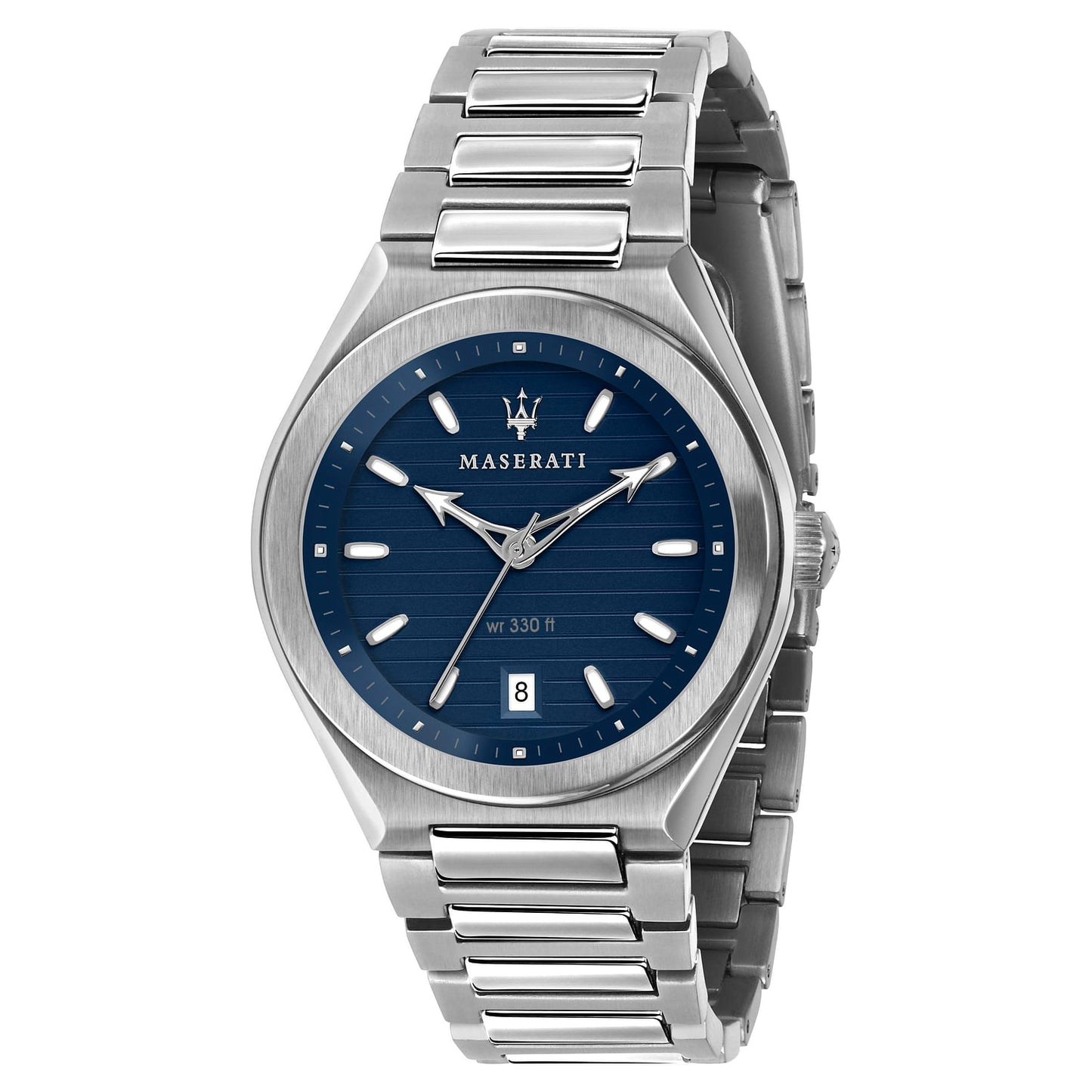 Maserati Triconic uomo quarzo R8853139002 cassa acciaio 40x45 mm cinturino argento