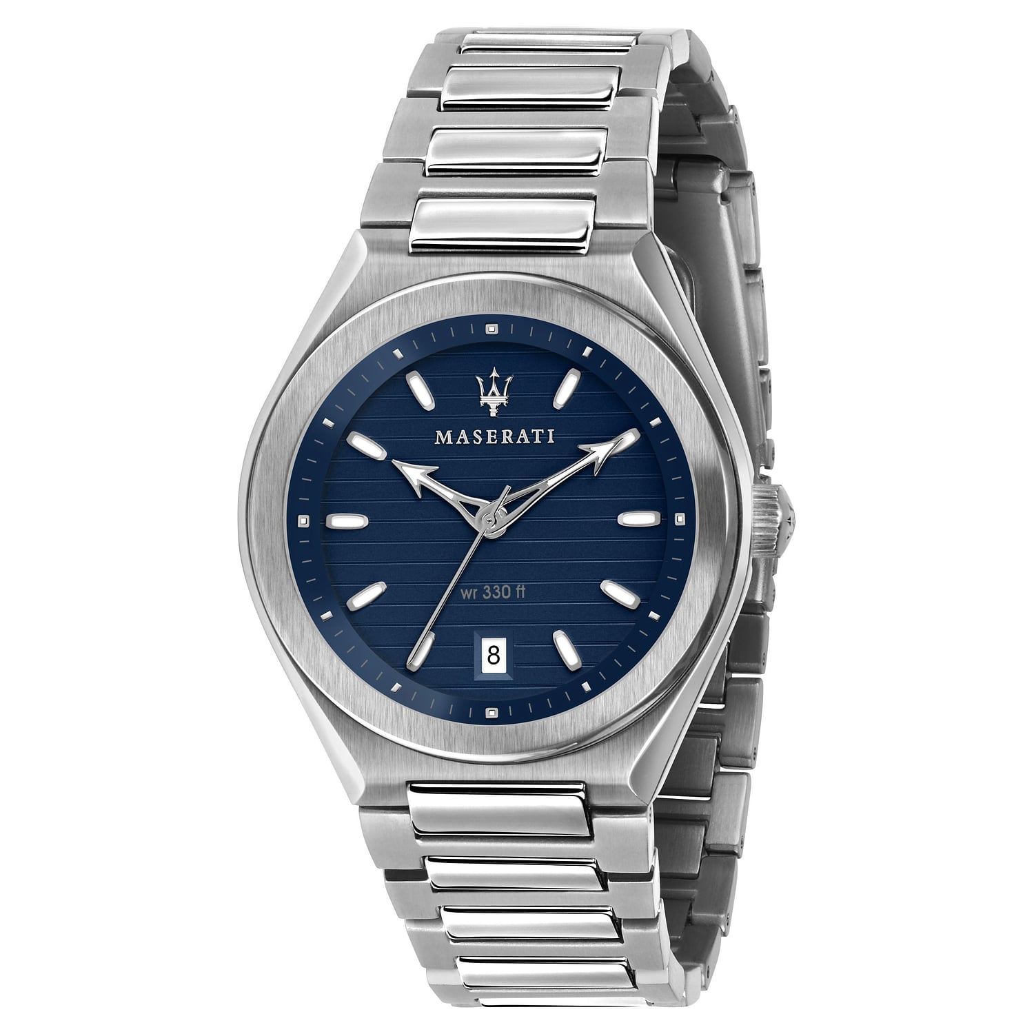 Maserati Triconic uomo quarzo R8853139002 cassa acciaio 40x45 mm cinturino argento