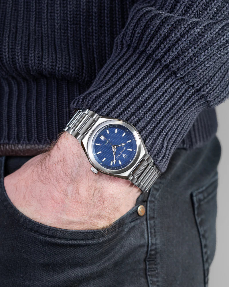 Maserati Triconic uomo quarzo R8853139002 cassa acciaio 40x45 mm cinturino argento