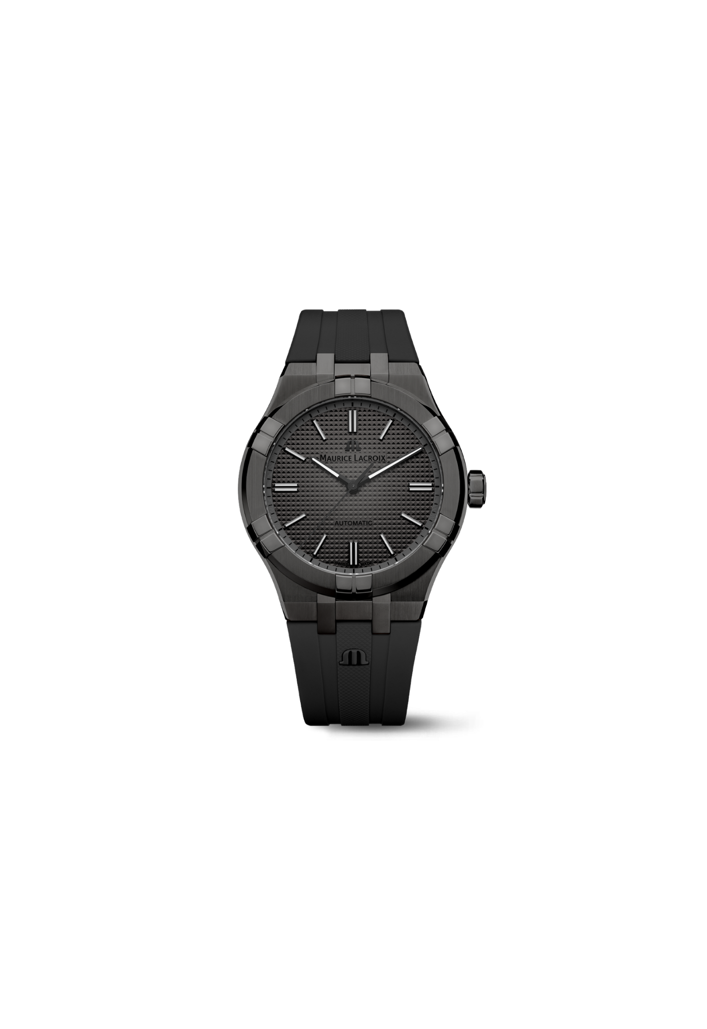 Maurice Lacroix AIKON Automatic 42mm Gunmetal PVD Limited Edition AI6008‑PVB00‑330‑2 cassa acciaio PVD, quadrante gunmetal, movimento automatico ML115, cinturino caucciù, edizione limitata 888 pezzi.