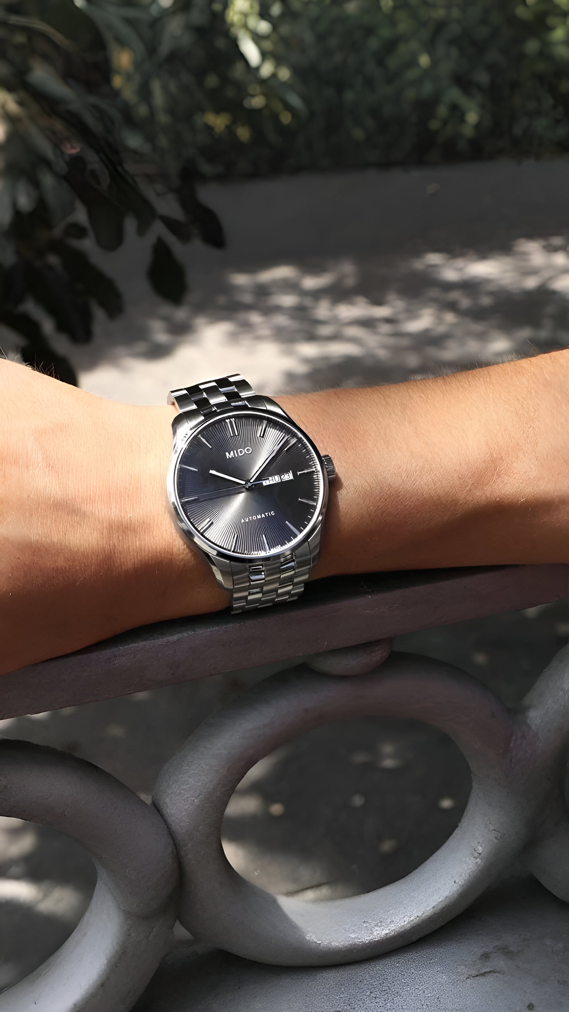 Mido Belluna Sunray Automatic Swiss Made M024.630.11.061.00 orologio uomo quadrante grigio cassa acciaio 42,5mm movimento Powermatic 80