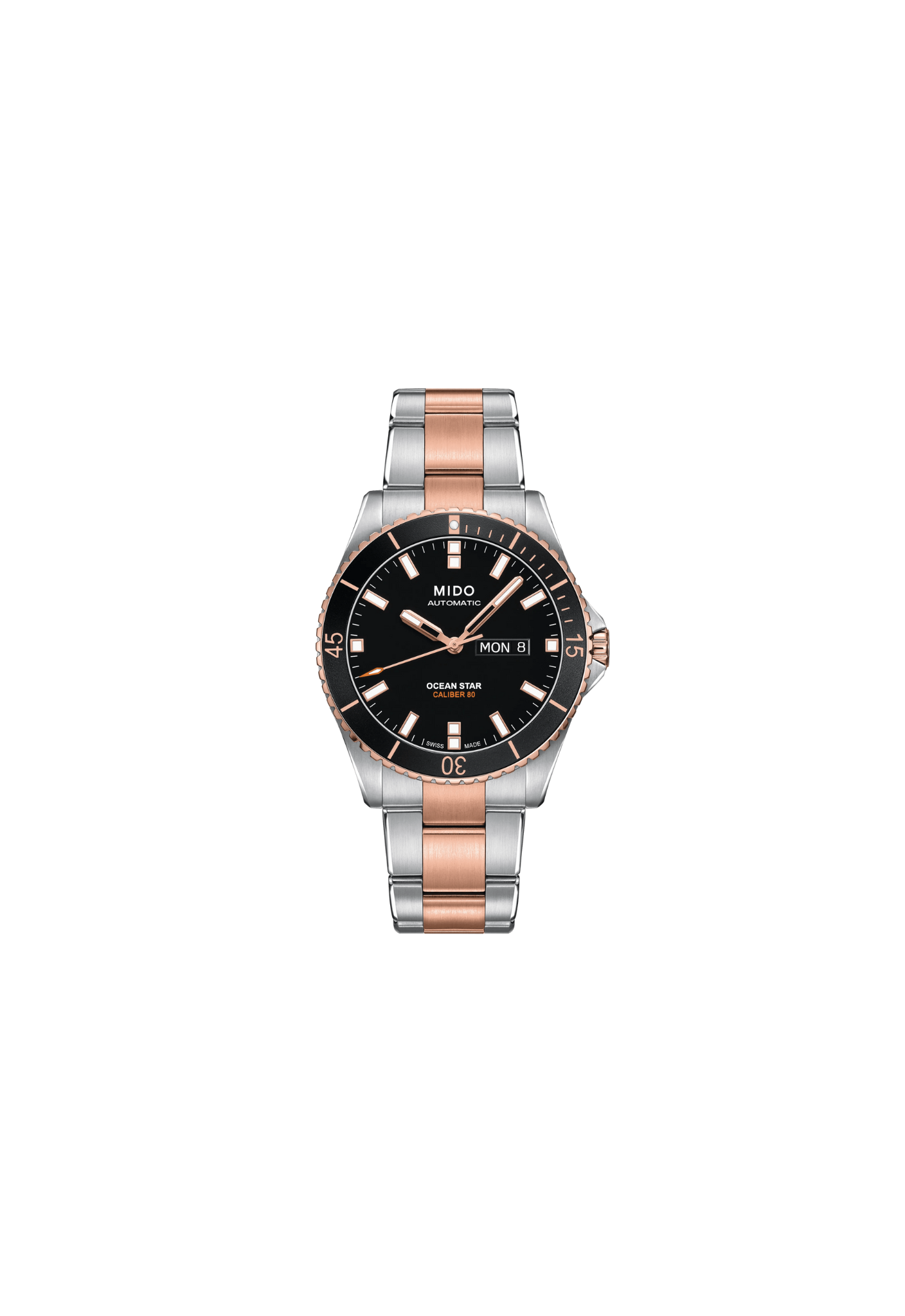 Mido Ocean Star 200 Automatico Swiss Made quadrante nero 42.5mm cassa acciaio bicolore lunetta girevole M026.430.22.051.00