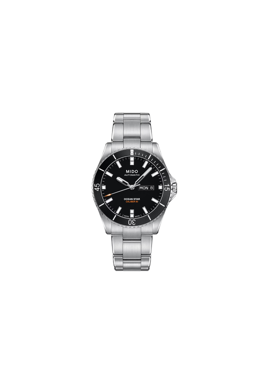 Mido Ocean Star Automatic Swiss Made nero 42,5 mm acciaio movimento automatico vetro zaffiro datario M026.430.11.051.00