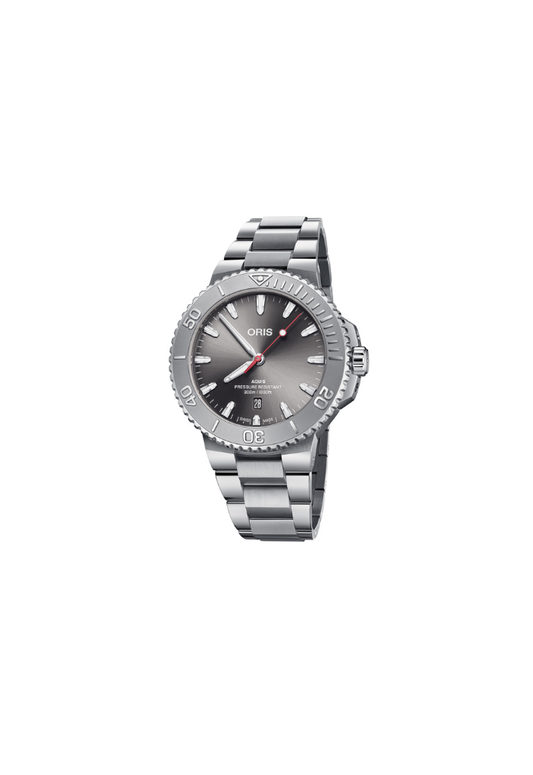 Oris Aquis Date Automatic Swiss Made Grigio 43.5mm – 01 733 7789 4153-07 8 23 04PEB orologio uomo acciaio quadrante grigio zaffiro movimento automatico