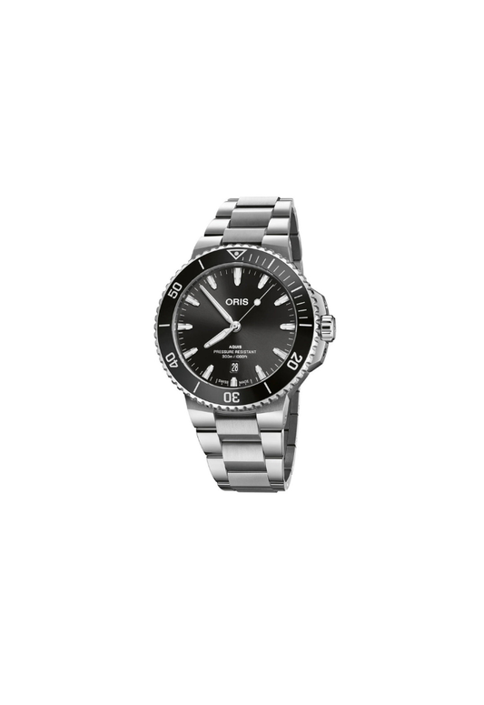 Oris Aquis Date Automatic Swiss Made Nero 43.5mm – 01 733 7789 4154-07 8 23 04PEB orologio uomo acciaio quadrante nero zaffiro movimento automatico