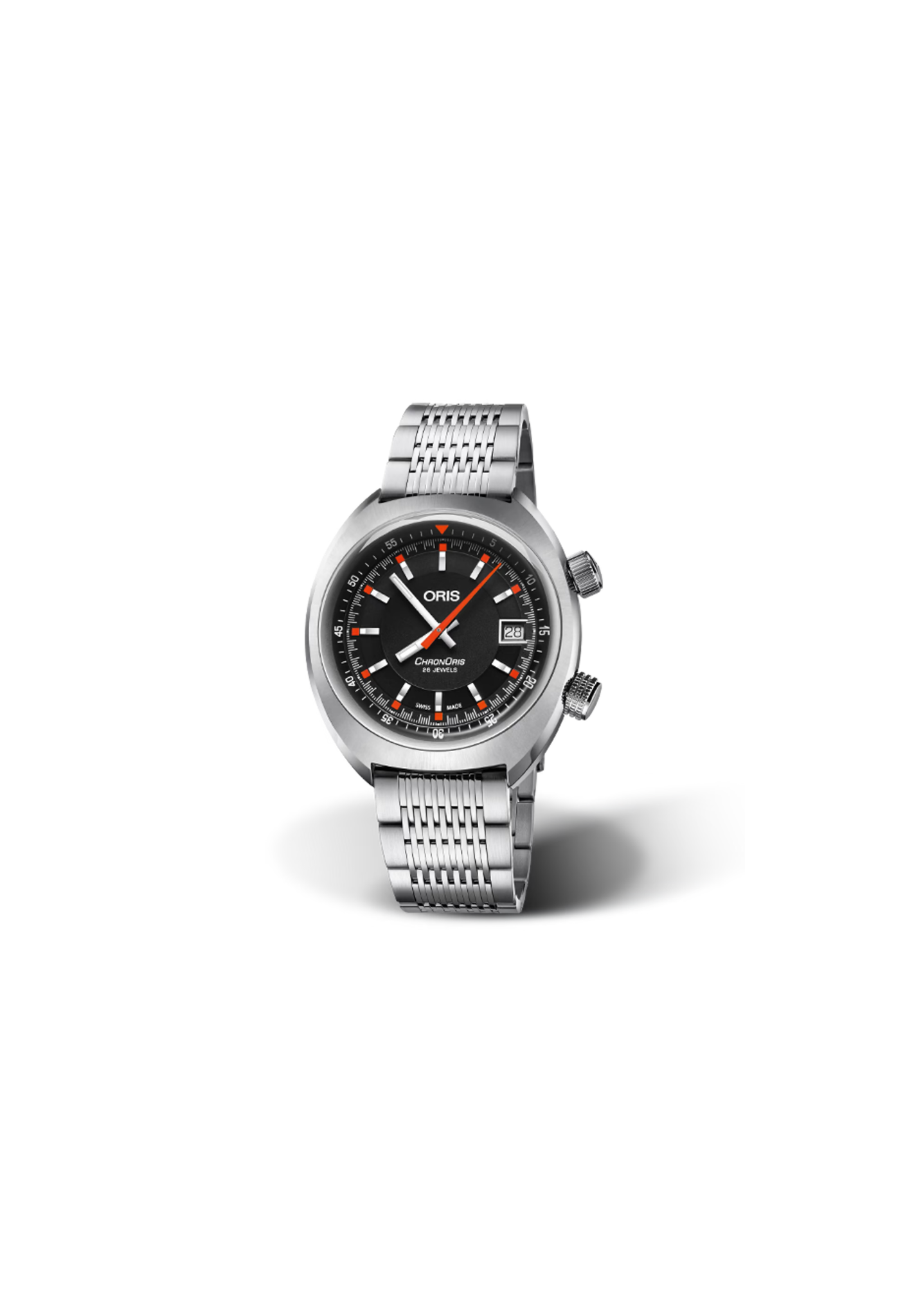 Oris Chronoris Date automatico 39mm acciaio quadrante nero ref 01 733 7737 4054-07 8 19 01 Swiss Made