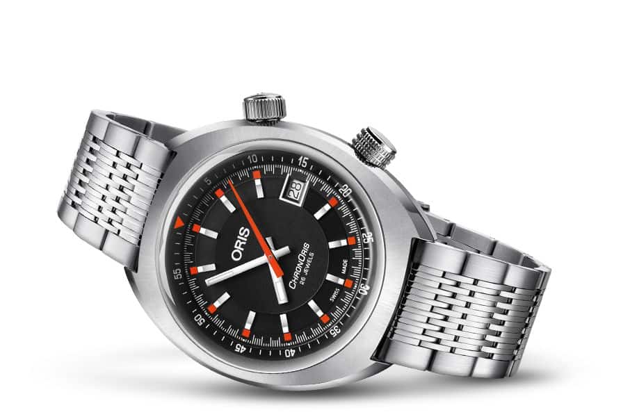 Oris Chronoris Date automatico 39mm acciaio quadrante nero ref 01 733 7737 4054-07 8 19 01 Swiss Made