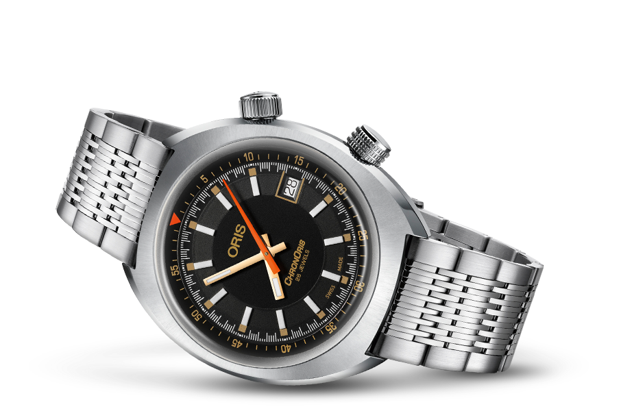 Oris Chronoris Movember Edition automatico 39mm acciaio quadrante nero ref 01 733 7737 4034-Set MB Swiss Made