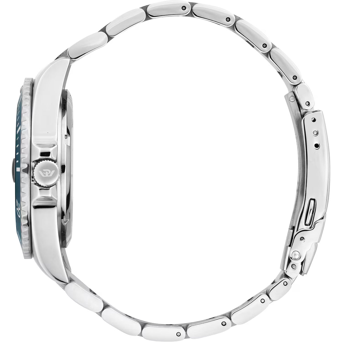 Philip Watch Caribe Diving R8223597117 automatico uomo 42 mm con quadrante nero, lunetta blu, cassa in acciaio e bracciale argentato.