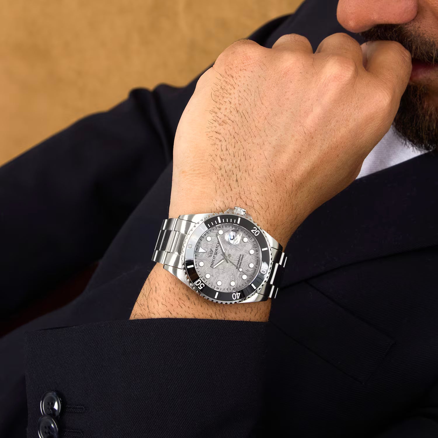 Philip Watch Caribe Diving Automatico Swiss Made Silver 42mm R8223597119 orologio uomo acciaio vetro zaffiro