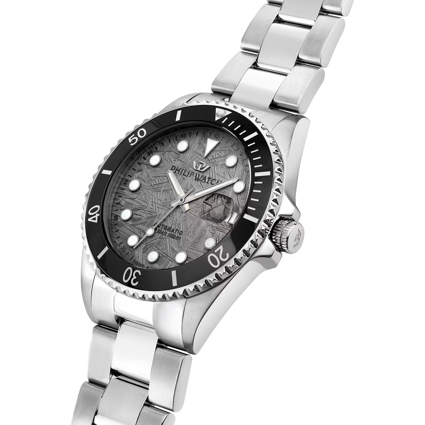 Philip Watch Caribe Diving Automatico Swiss Made Silver 42mm R8223597119 orologio uomo acciaio vetro zaffiro