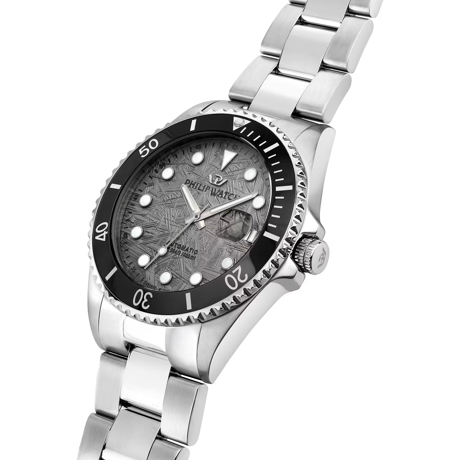 Philip Watch Caribe Diving Automatico Swiss Made Silver 42mm R8223597119 orologio uomo acciaio vetro zaffiro