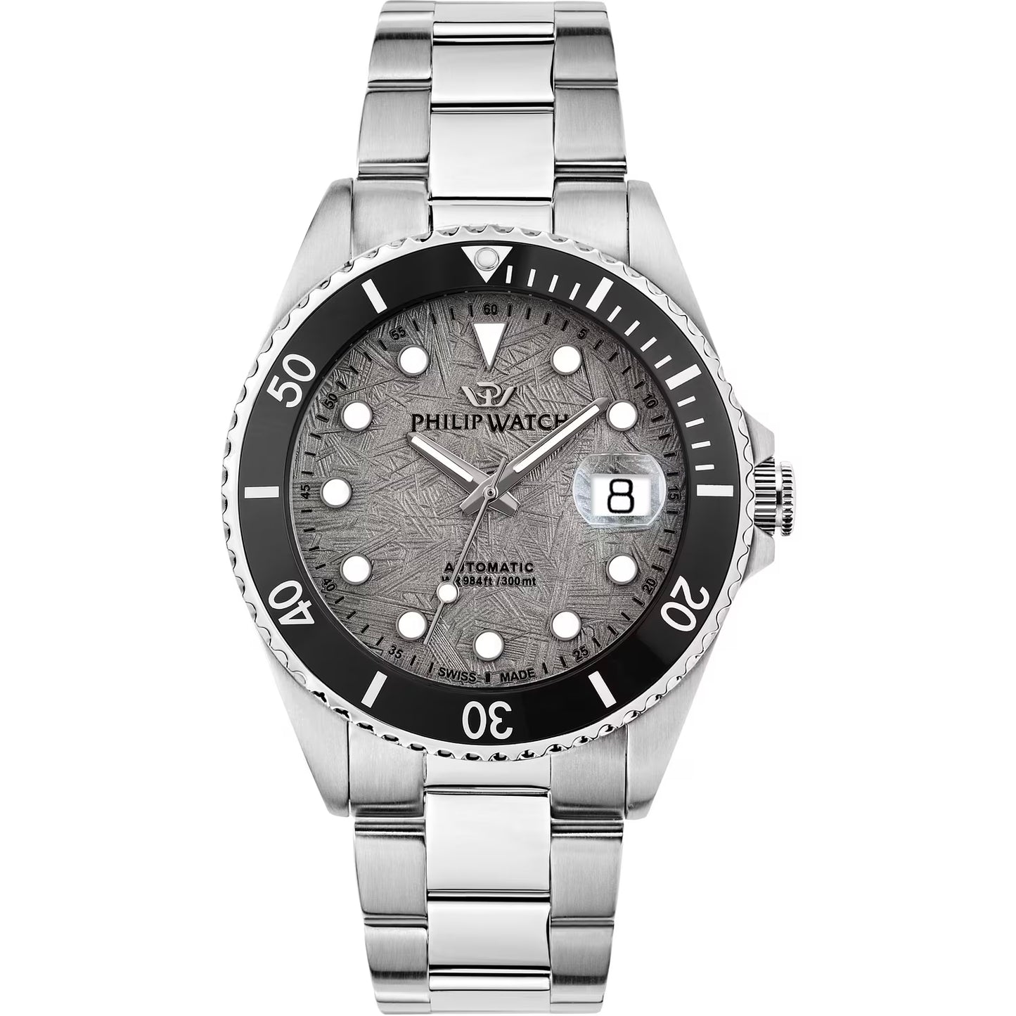 Philip Watch Caribe Diving Automatico Swiss Made Silver 42mm R8223597119 orologio uomo acciaio vetro zaffiro